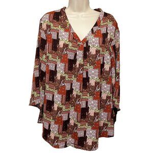 NWT Aodemo Patchwork Top Size:  2XL